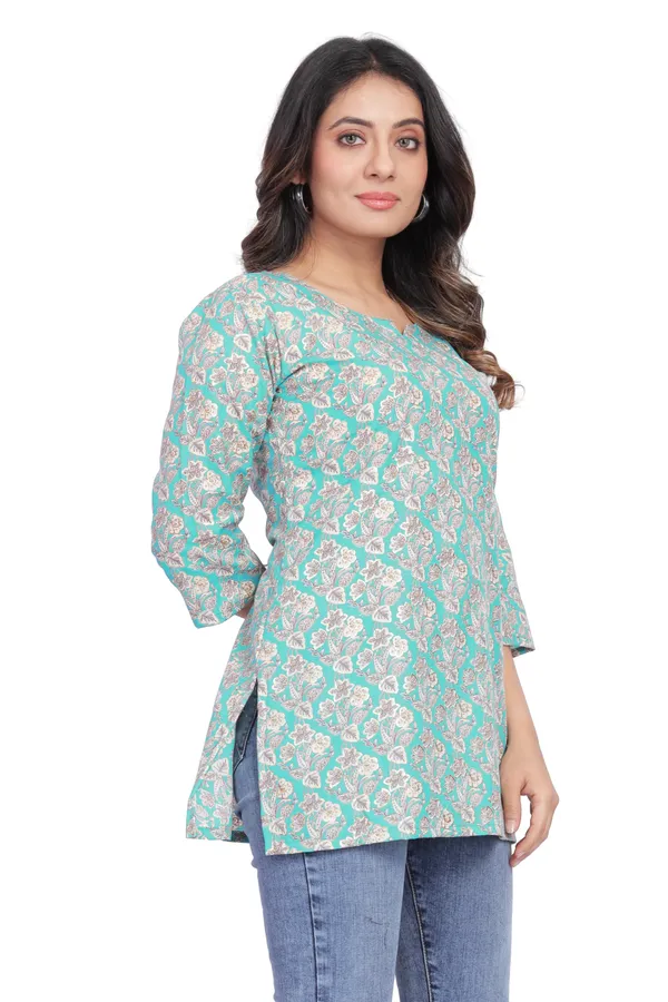 Women_Jaipuri_Cotton_Printed_Short_Kurta_Top