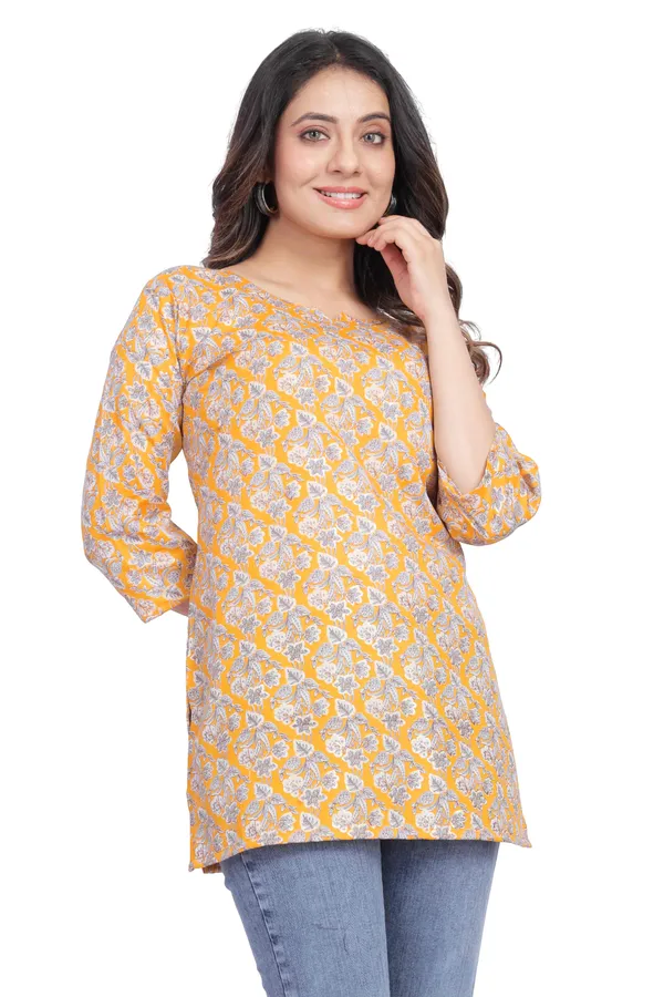 Women_Jaipuri_Cotton_Printed_Short_Kurta_Top