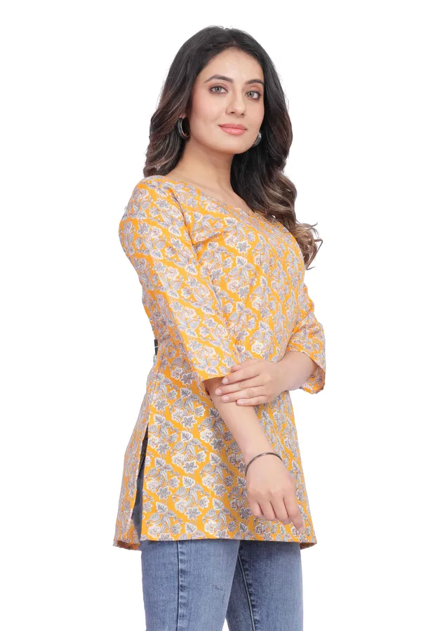 Women_Jaipuri_Cotton_Printed_Short_Kurta_Top