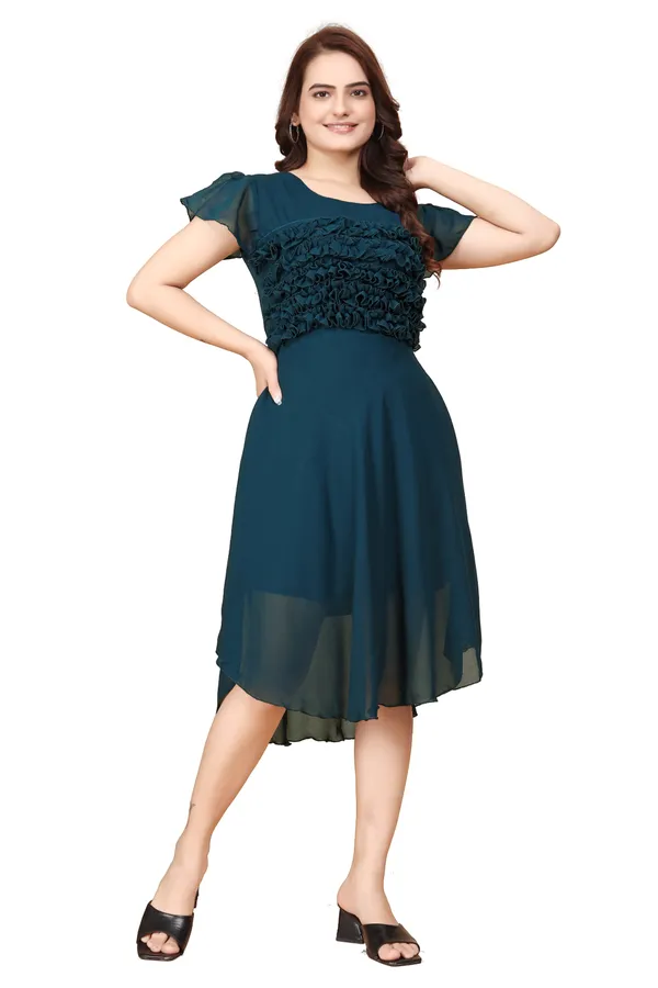 Women_Morpich_Solid_Knee_Length,_Fit_And_Flare_&_A-line_Georgette_Dress
