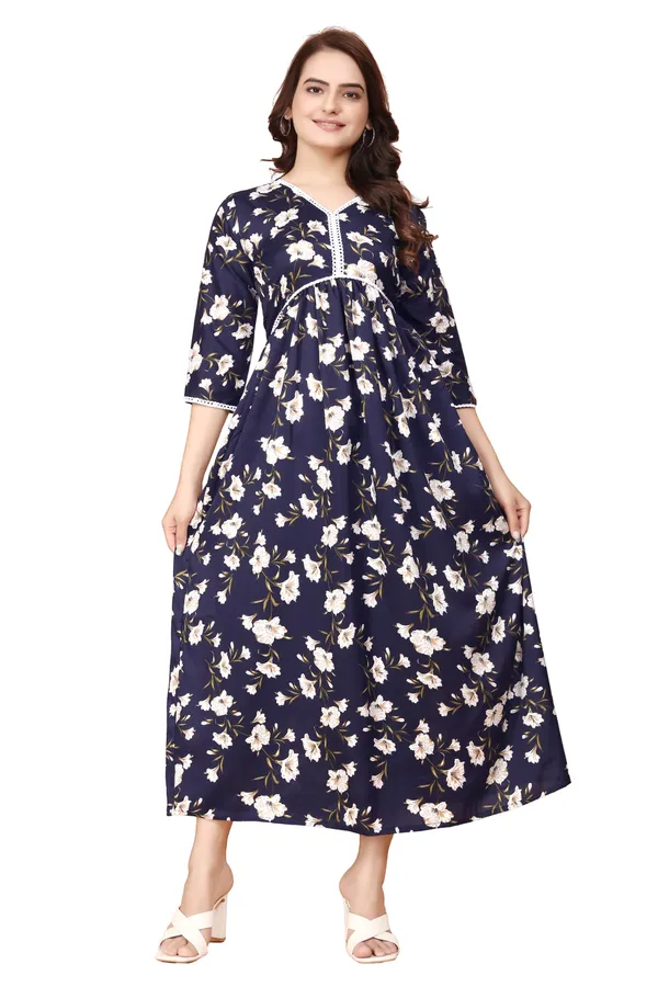 Women_Navy_Blue_Crepe_Floral_Print_V-Neck_Aliya_Cut_Dress
