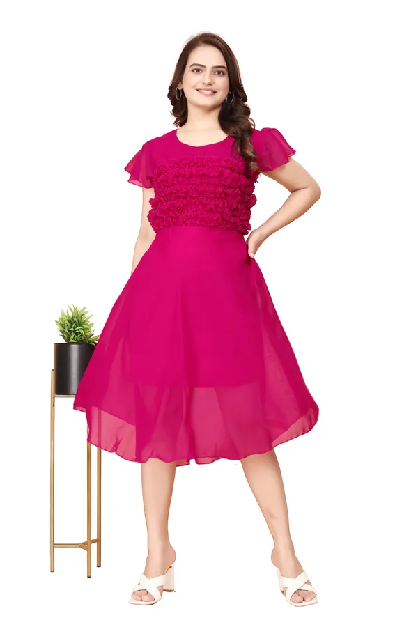 Women_Rani_Solid_Knee_Length,_Fit_And_Flare_&_A-line_Georgette_Dress