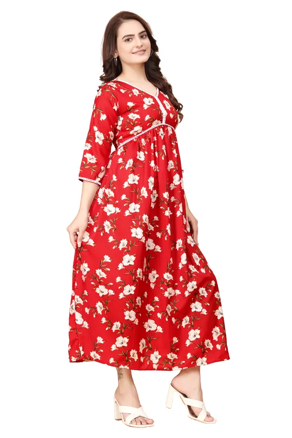 Women_Red_Crepe_Floral_Print_V-Neck_Aliya_Cut_Dress