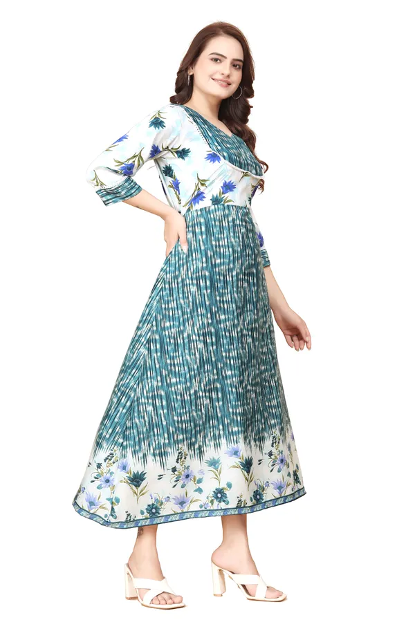 Women_Sea_Green_Crepe_Floral_Print_V-Neck_Nayra_Cut_Dress