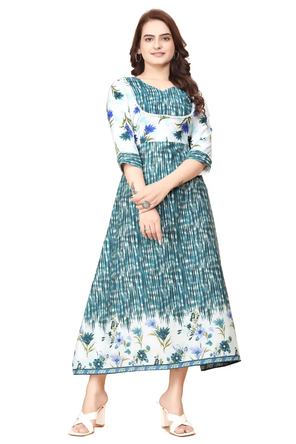 Women_Sea_Green_Crepe_Floral_Print_V-Neck_Nayra_Cut_Dress