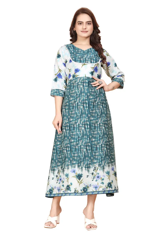 Women_Sea_Green_Crepe_Floral_Print_V-Neck_Nayra_Cut_Dress