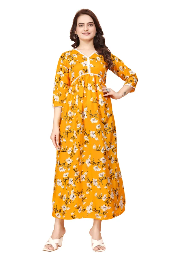 Women_Yellow_Crepe_Floral_Print_V-Neck_Aliya_Cut_Dress