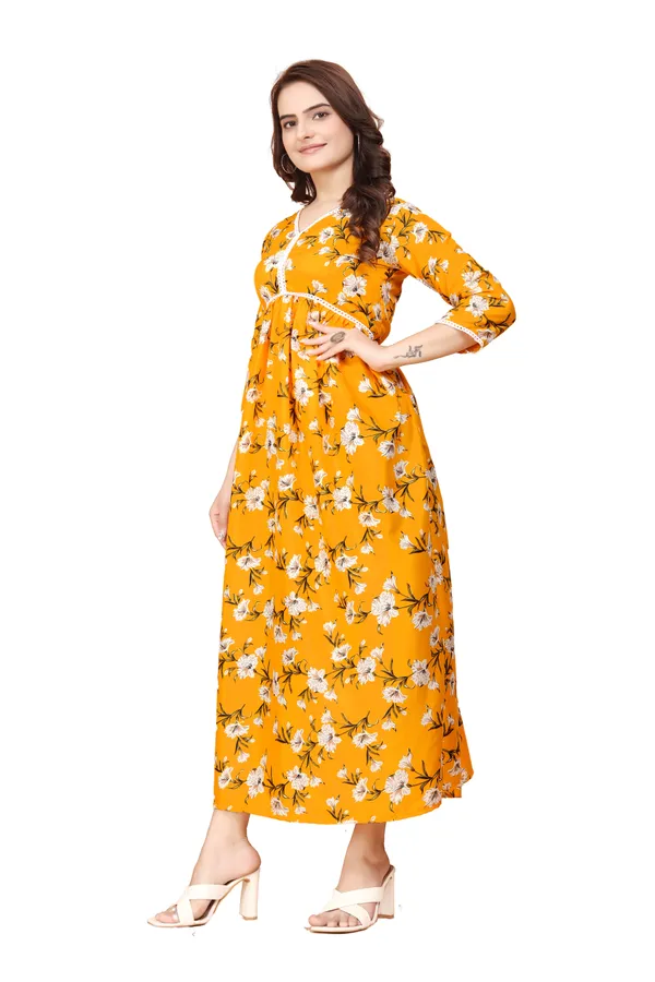 Women_Yellow_Crepe_Floral_Print_V-Neck_Aliya_Cut_Dress