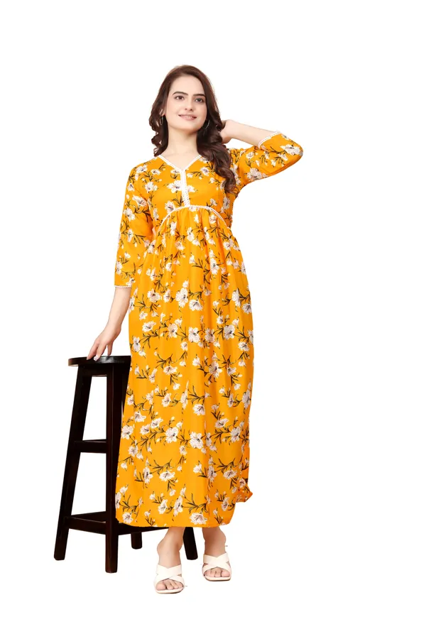 Women_Yellow_Crepe_Floral_Print_V-Neck_Aliya_Cut_Dress