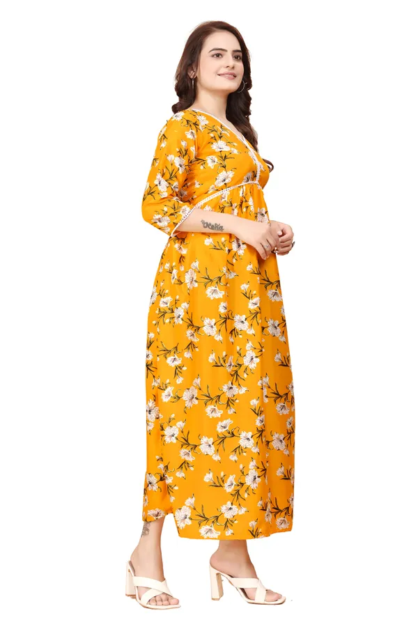 Women_Yellow_Crepe_Floral_Print_V-Neck_Aliya_Cut_Dress