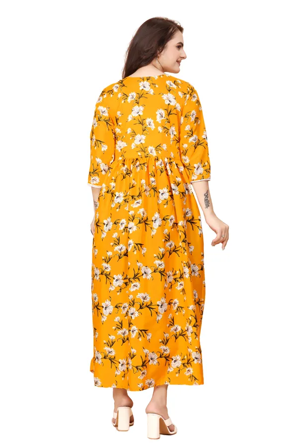 Women_Yellow_Crepe_Floral_Print_V-Neck_Aliya_Cut_Dress