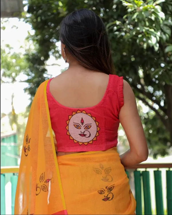 Multi_Colour_Linen_Saree_(With_Unstitched_Blouse_Piece)_(For_Women)