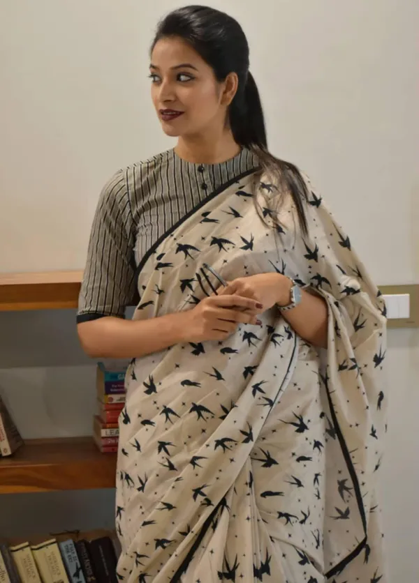Off-White_Colour_Linen_Saree_(With_Unstitched_Blouse_Piece)_(For_Women)