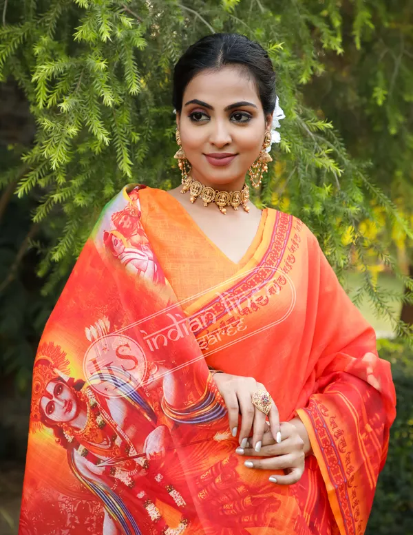 Multi_Colour_Linen_Saree_(With_Unstitched_Blouse_Piece)_(For_Women)