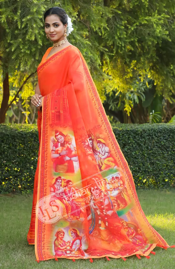 Multi_Colour_Linen_Saree_(With_Unstitched_Blouse_Piece)_(For_Women)