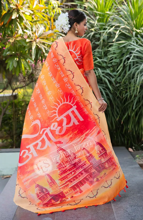 Multi_Colour_Linen_Saree_(With_Unstitched_Blouse_Piece)_(For_Women)