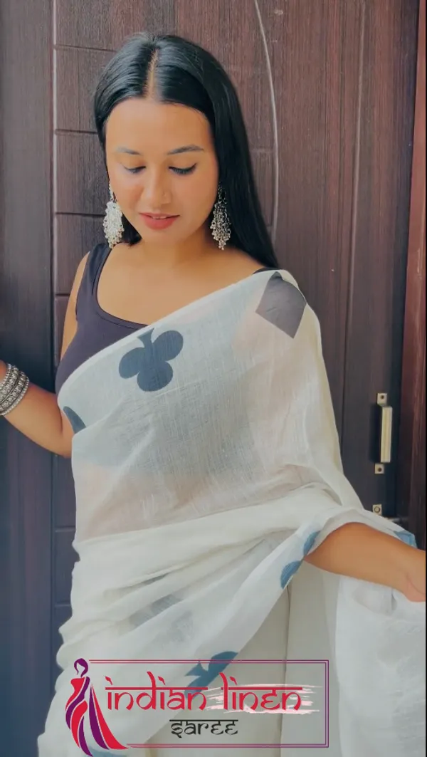 Wonderful_White_Colour_Linen_Saree_(With_Unstitched_Blouse_Piece)_(For_Women)
