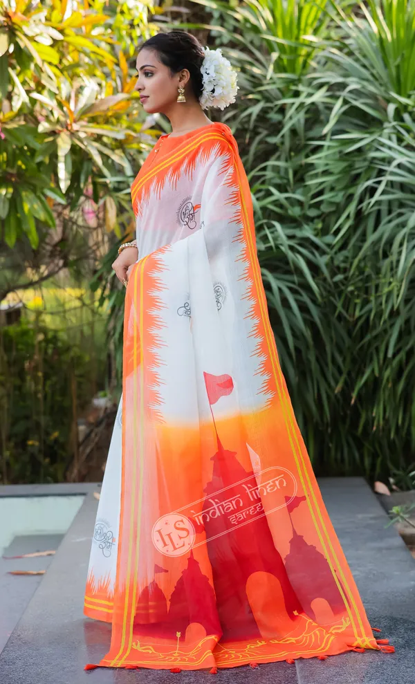 Multi_Colour_Linen_Saree_(With_Unstitched_Blouse_Piece)_(For_Women)