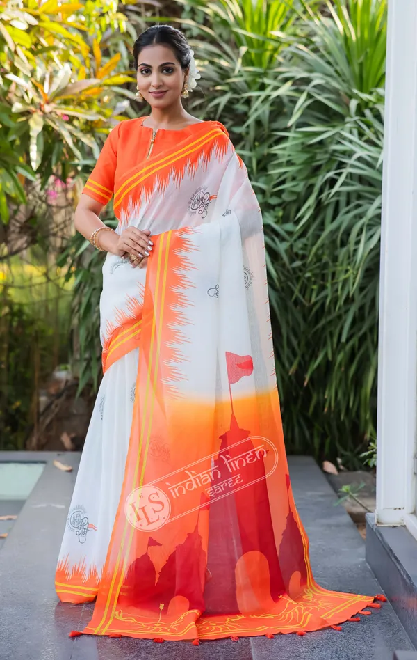 Multi_Colour_Linen_Saree_(With_Unstitched_Blouse_Piece)_(For_Women)