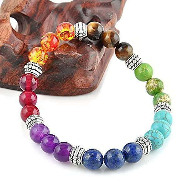 SHREE YANTRA Multicolor Blue Diamond 7 Chakra Bracelet Original For Men Saat Chakra Bracelet Certified 7 Chakra Stone Bracelet Seven Chakra Bracelet For Women Price in India Buy SHREE YANTRA Multicolo...