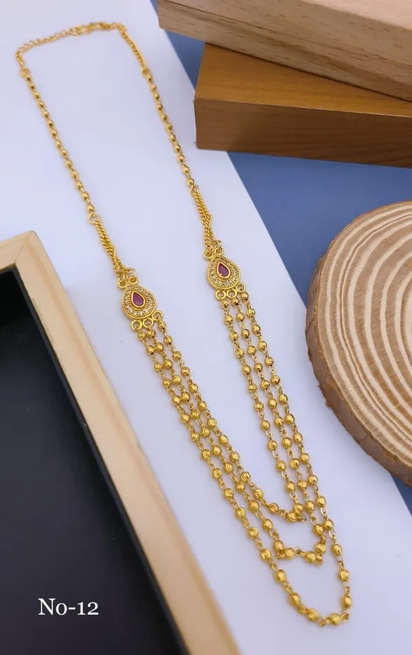 20 Carat Jewellery kalyani jewellers) Gold Plated Ad Diamond Layer  Chain Price in India Buy 20 Carat Jewellery kalyani jewellers) Gold  Plated