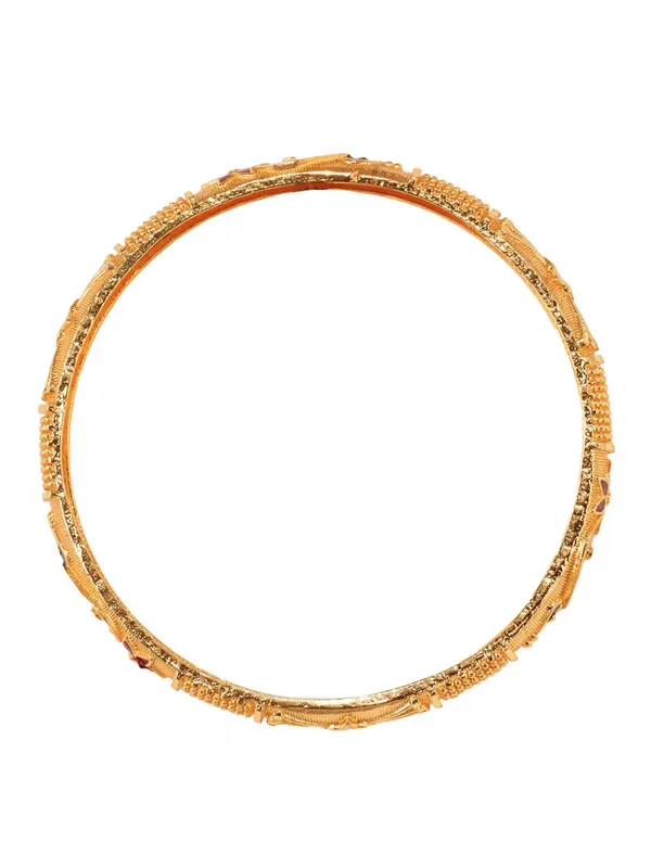 Gold_Plated_Ad_Diamond_Designer_Bangle(_Set_Of_2)