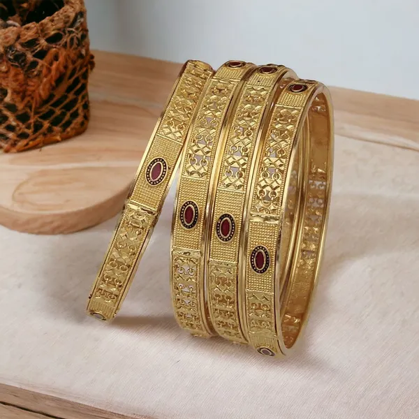 Micro_Gold_Plated_Casual_Ethnic_Wear_Women’s_Bangle_Set_of_4_Pcs