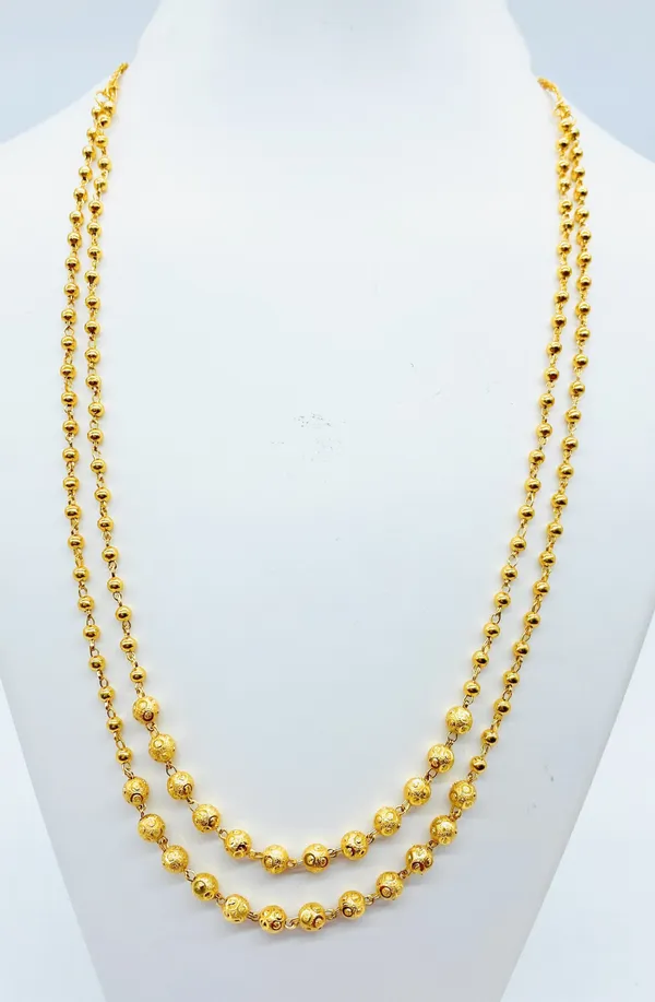 Gold_Plated_2_Line_Ball_Chain_24_Inch_Jewellery