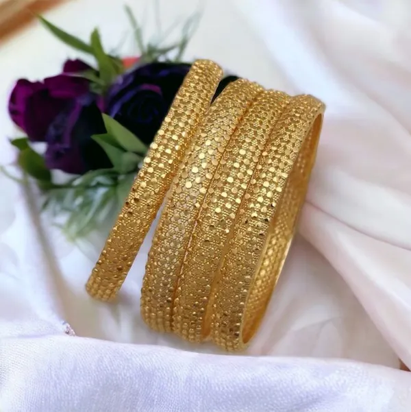 Set_Of_4_Gold_Plated_Dot_Design_Bangle