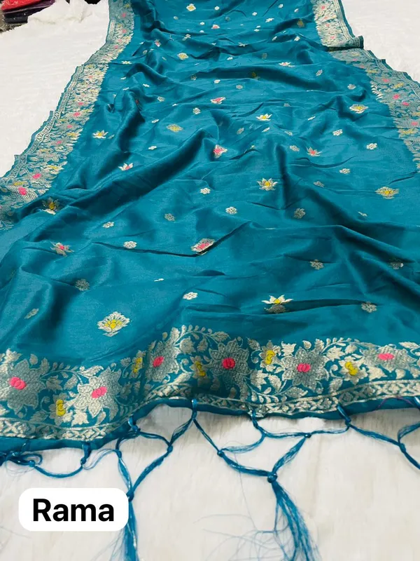 Women_Rama_Banarasi_Cotton_Silk_Dupatta_Pure_Zari_With_Jacquard_Work.
