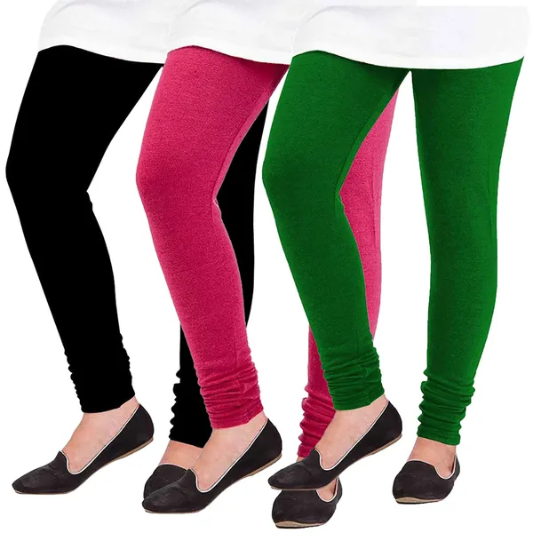 Pixie Pixie Woolen Leggings for Women Winter Bottom Wear Combo Pack of 3 Black Pink and Dark Green Best fit 28 Inches to 36 Inches Price in India Buy Pixie Pixie