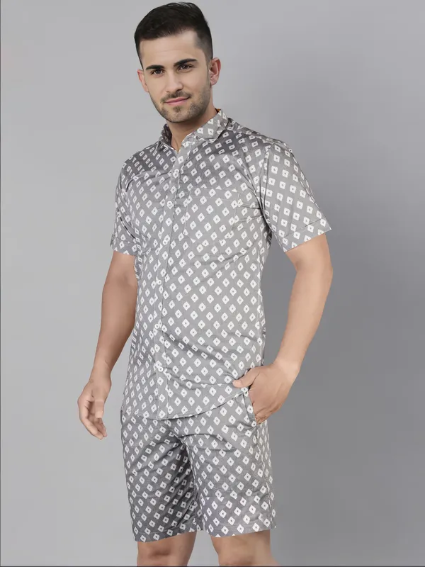 The_Maverick_Match_Men's_Grey_Print_Co-ord_set