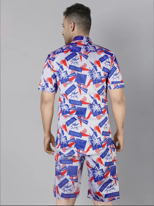 The_Instant_Icon_Men's_Navy_Print_Co-ord_set
