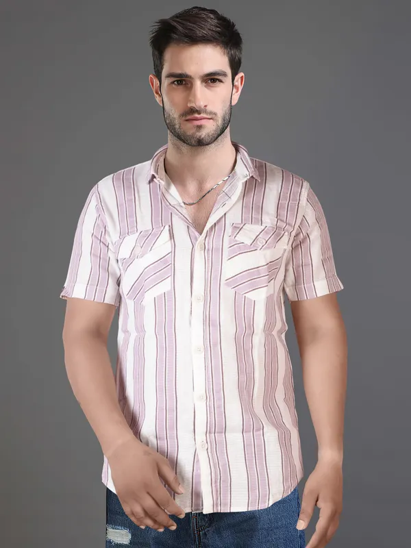 The_Retro_Remix_Cotton_Pink_Stripe_Shirt