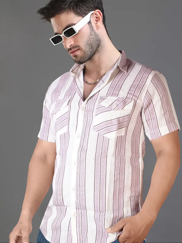 The_Retro_Remix_Cotton_Pink_Stripe_Shirt
