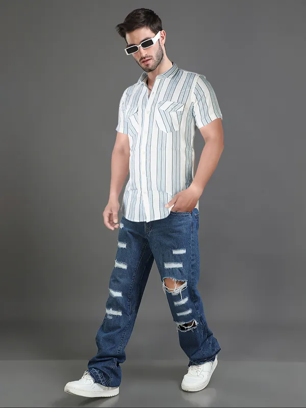 The_Breezy_Blue_Cotton_Stripe_Shirt