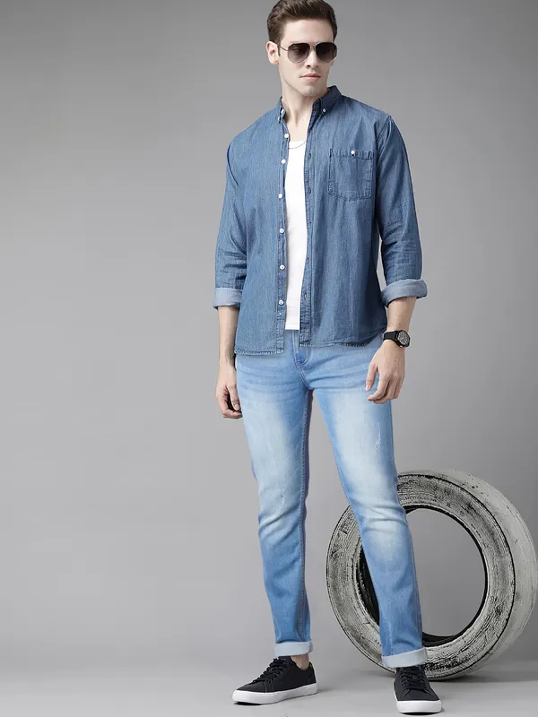 Men's_Lightblue_Slim_fit_Jeans