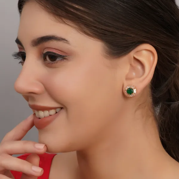 Emerald_Colour_Diamond_Look_Studs