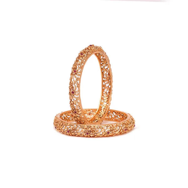 Anti-tarnish_Antique_Handcarved_Gold_Look_Alike_Ruby_Bangles