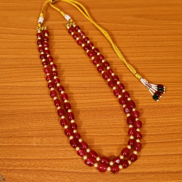 Semi_Precious_Ruby_Look_Two_Line_Necklace