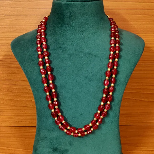 Semi_Precious_Ruby_Look_Two_Line_Necklace
