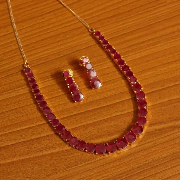 Real ruby necklace price on sale