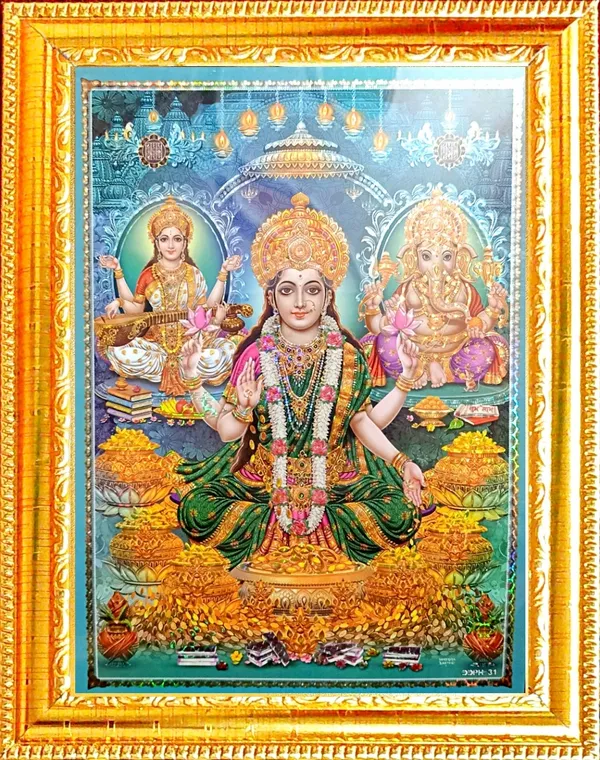SUNINOW_3d_laxmi_ganesh_saraswati_Religious_Frame_()