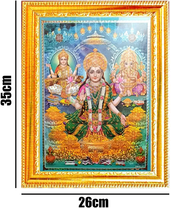 SUNINOW_3d_laxmi_ganesh_saraswati_Religious_Frame_()
