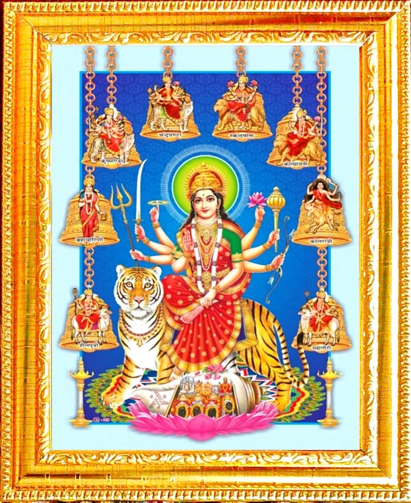 Photo_&_Frame_SUNINOW_5D_Durga_maa___(_12_x_16_inch_)