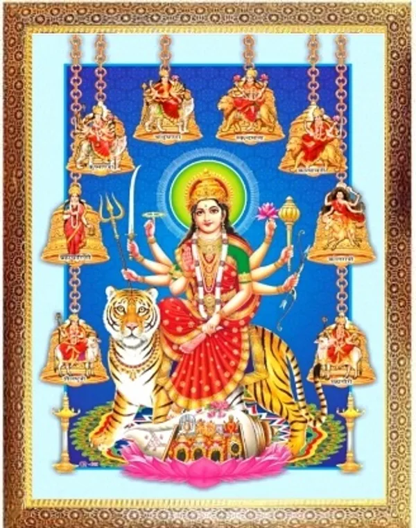 Photo_&_Frame_SUNINOW_5D_Durga_maa___(_12_x_16_inch_)
