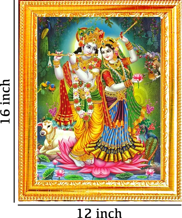 Photo_&_Frame_SUNINOW_Big_size_5D_Radha_Krishna___(12_x_16_inch_)