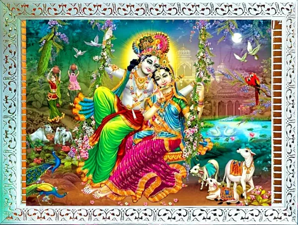 Photo_&_Frame_SUNINOW_Big_size_5D_Radha_Krishna___(12_x_16_inch_)