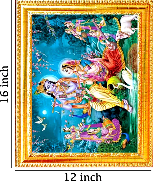 Photo_&_Frame_SUNINOW_Big_size_5D_Radha_Krishna___(12_x_16_inch_)