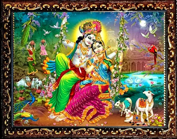 Photo_&_Frame_SUNINOW_Big_size_5D_Radha_Krishna___(12_x_16_inch_)